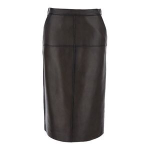 P.A.R.O.S.H. Women Leather Midi Skirt